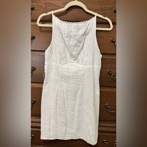 Hello Molly Textured White Mini Dress